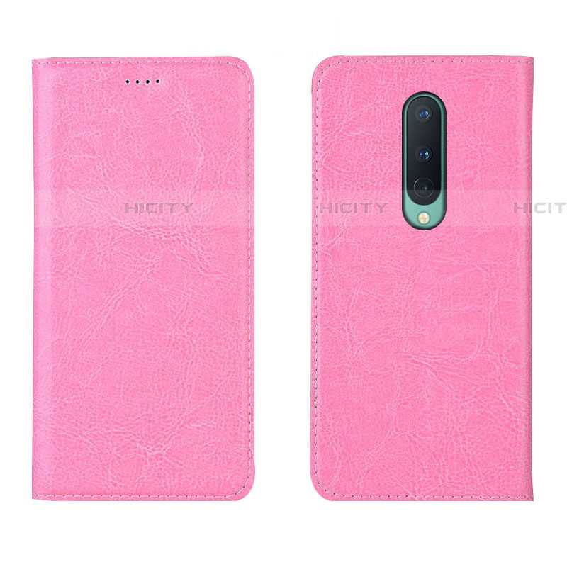 Funda de Cuero Cartera con Soporte Carcasa T02 para OnePlus 8 Rosa