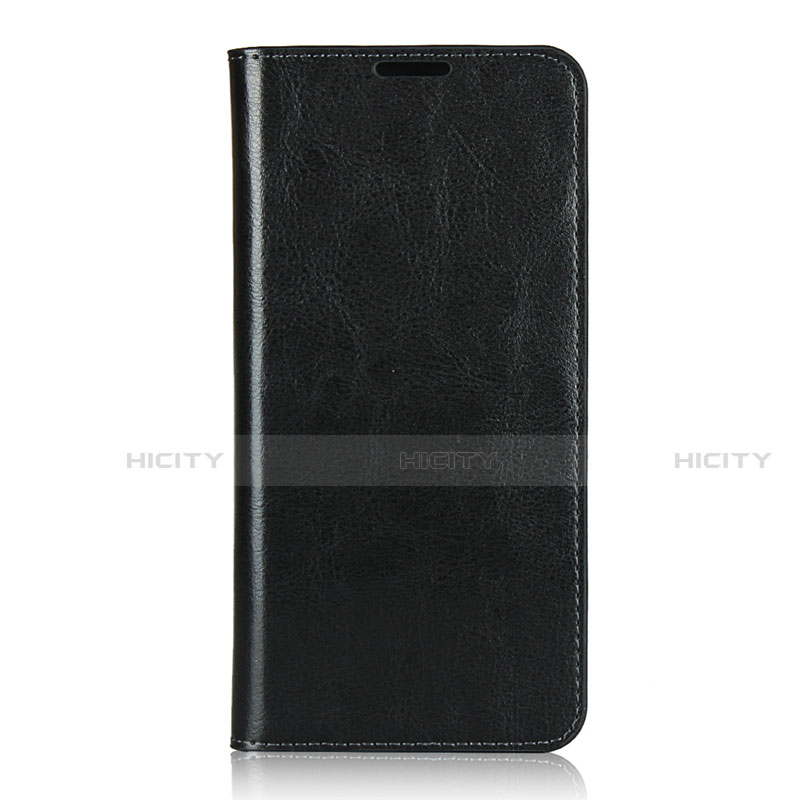 Funda de Cuero Cartera con Soporte Carcasa T02 para Oppo F15 Negro