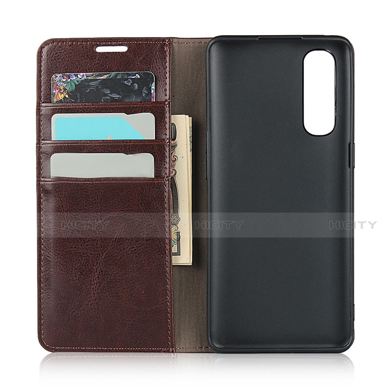 Funda de Cuero Cartera con Soporte Carcasa T02 para Oppo Reno3 Pro