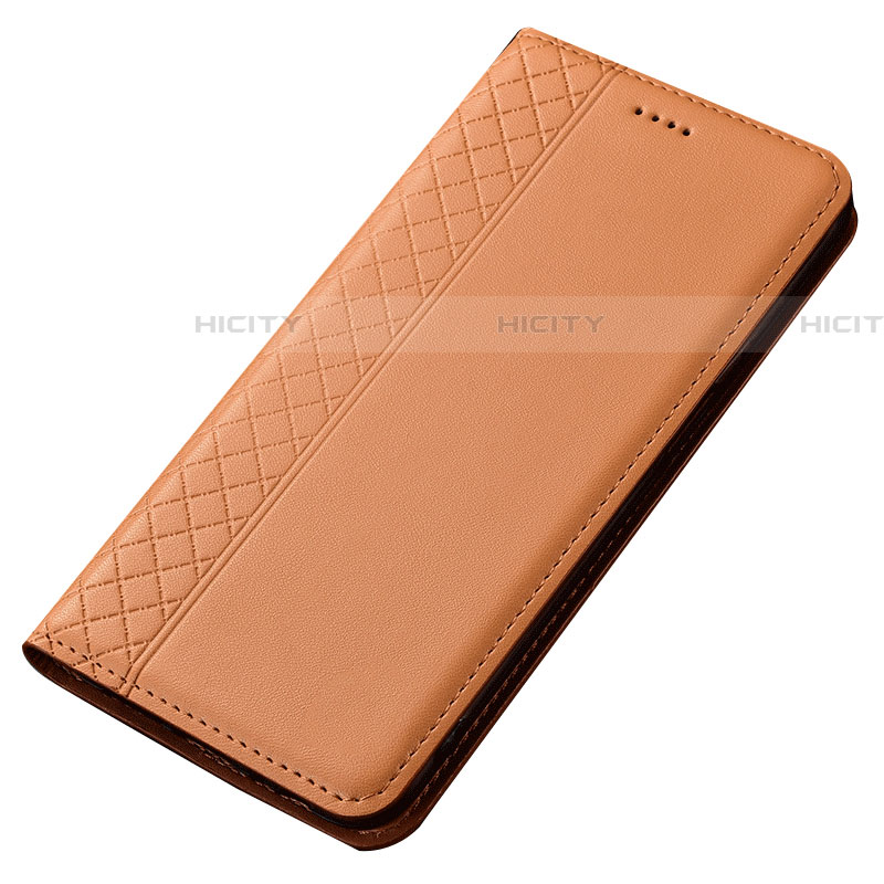 Funda de Cuero Cartera con Soporte Carcasa T02 para Samsung Galaxy A90 4G Naranja