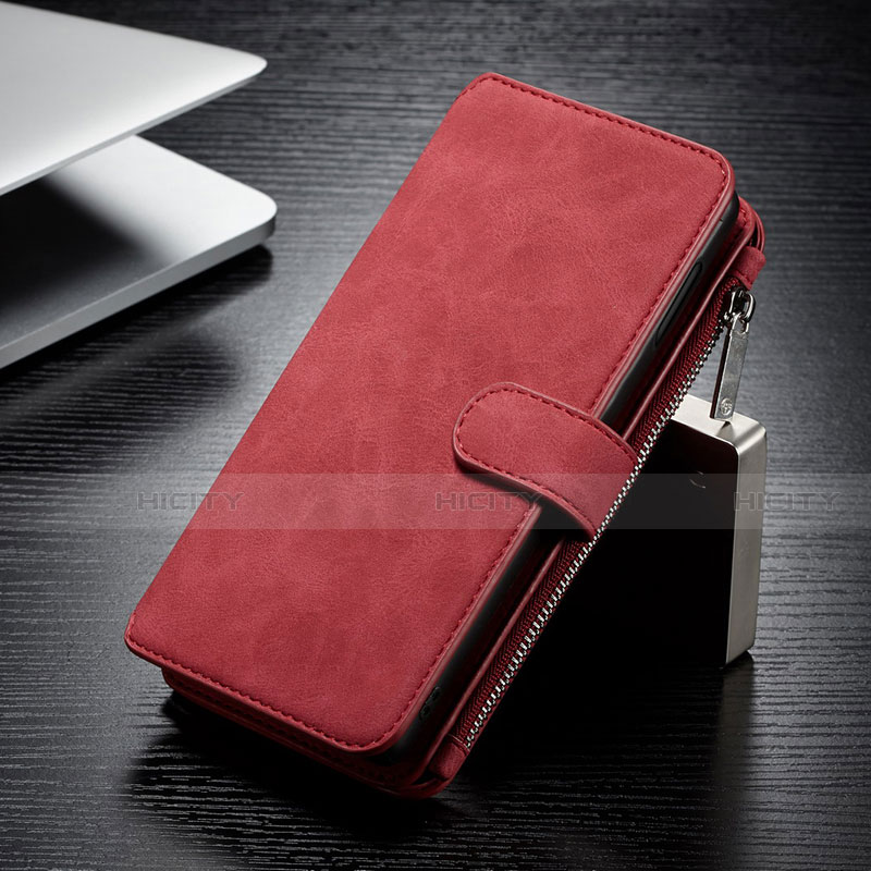 Funda de Cuero Cartera con Soporte Carcasa T02 para Samsung Galaxy S10e Rojo