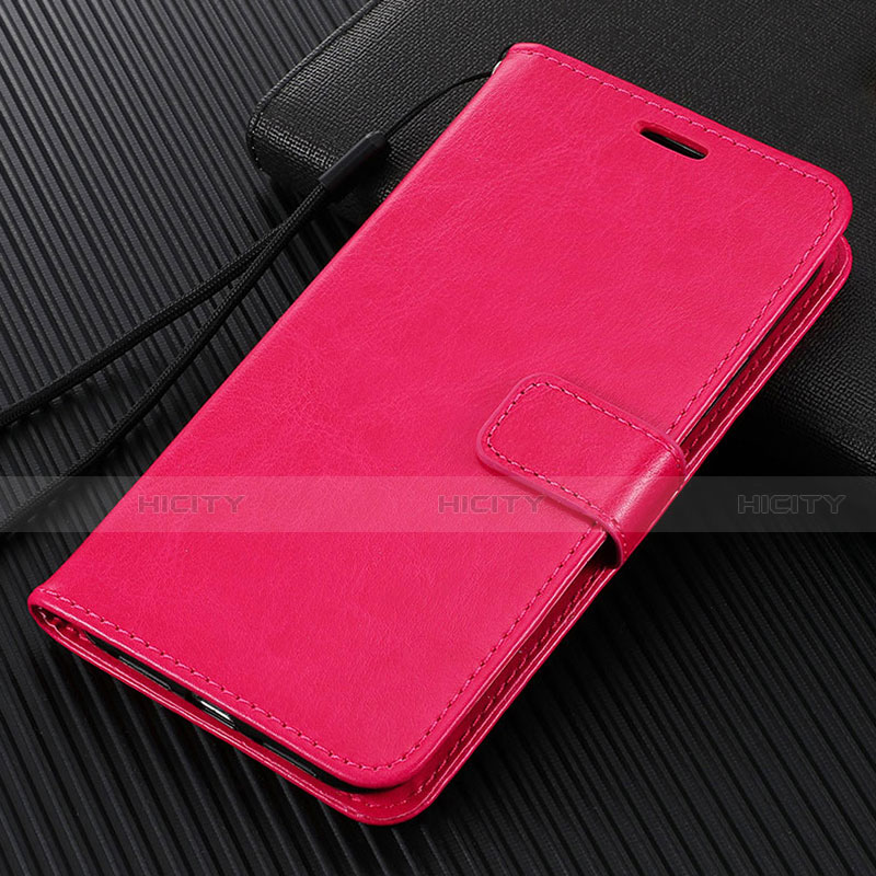 Funda de Cuero Cartera con Soporte Carcasa T02 para Vivo Y50 Rosa Roja