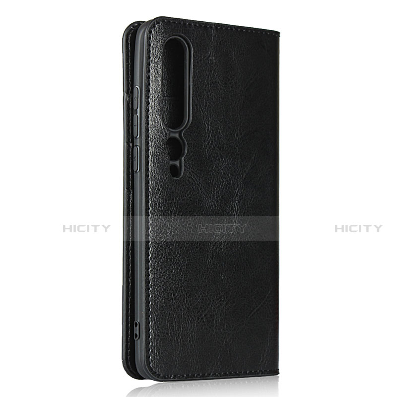 Funda de Cuero Cartera con Soporte Carcasa T02 para Xiaomi Mi 10 Negro