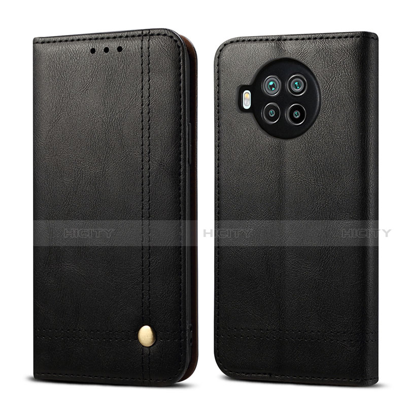 Funda de Cuero Cartera con Soporte Carcasa T02 para Xiaomi Mi 10i 5G Negro