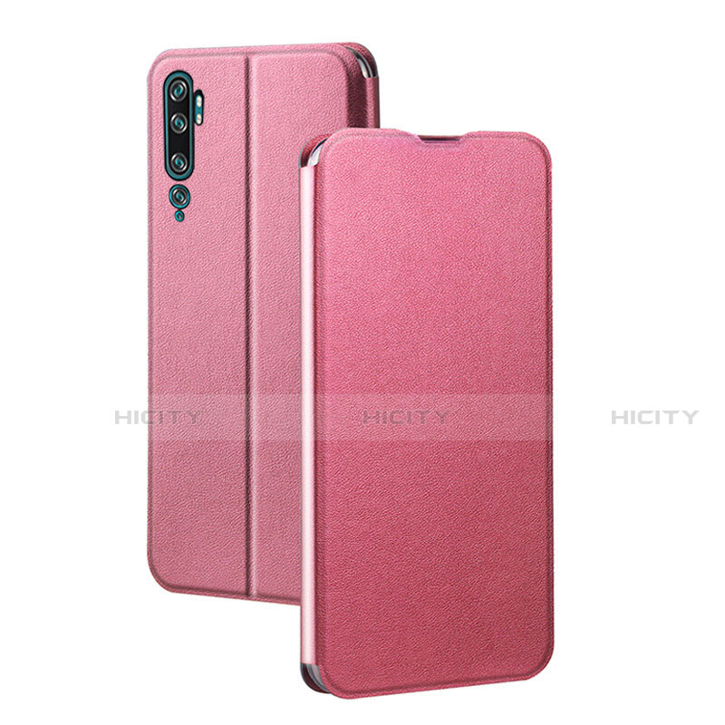 Funda de Cuero Cartera con Soporte Carcasa T02 para Xiaomi Mi Note 10 Rosa