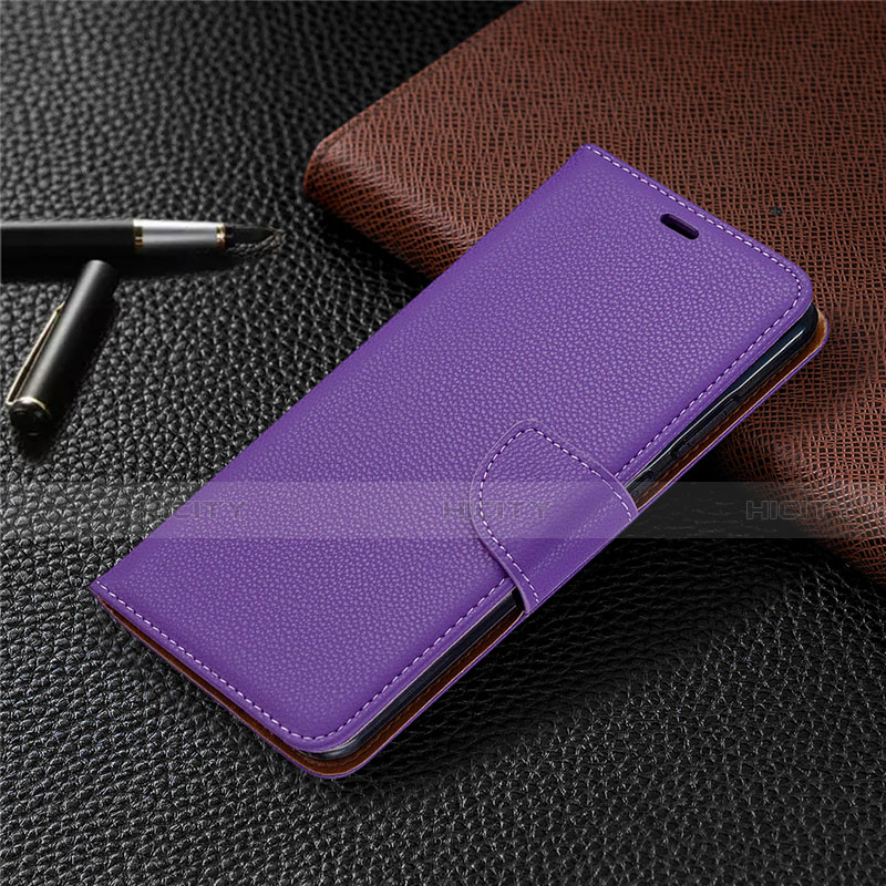 Funda de Cuero Cartera con Soporte Carcasa T02 para Xiaomi Redmi 10X 4G Morado