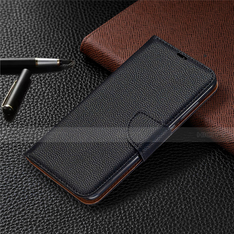 Funda de Cuero Cartera con Soporte Carcasa T02 para Xiaomi Redmi Note 9 Negro