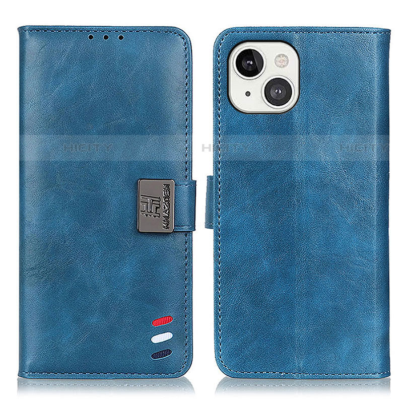 Funda de Cuero Cartera con Soporte Carcasa T03 para Apple iPhone 13 Azul