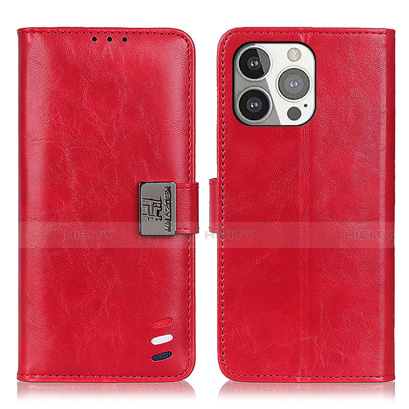 Funda de Cuero Cartera con Soporte Carcasa T03 para Apple iPhone 14 Pro Max Rojo