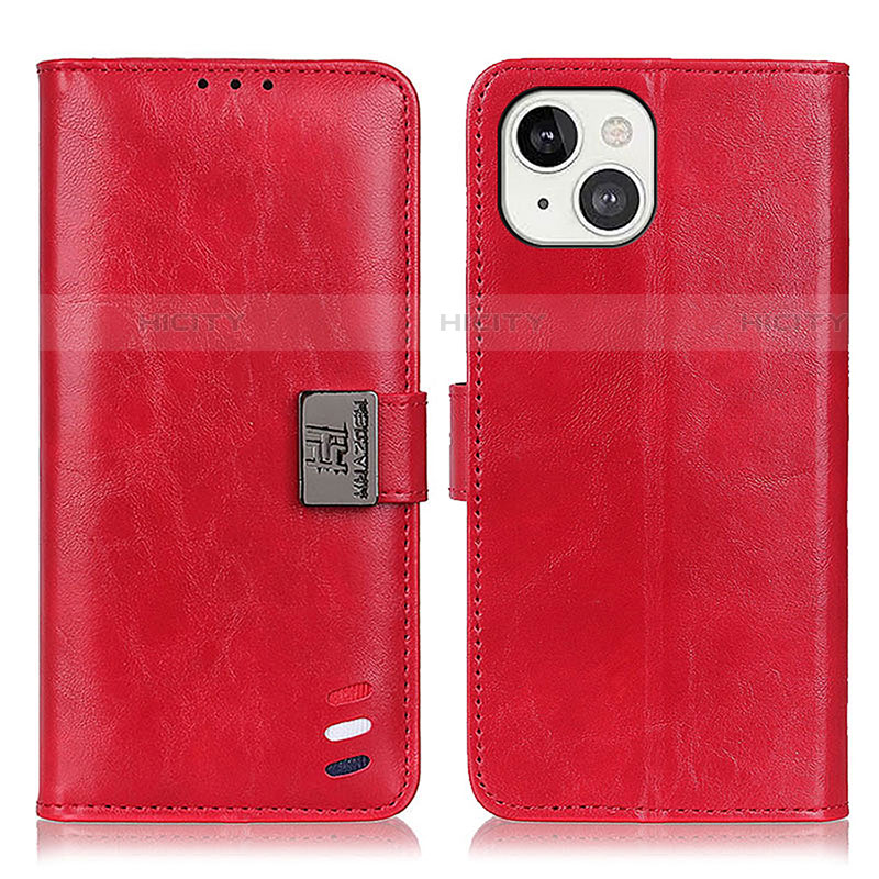 Funda de Cuero Cartera con Soporte Carcasa T03 para Apple iPhone 14 Rojo