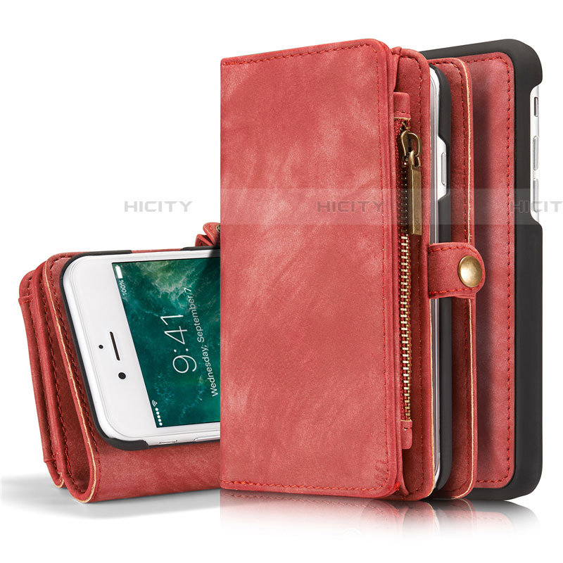 Funda de Cuero Cartera con Soporte Carcasa T03 para Apple iPhone 7