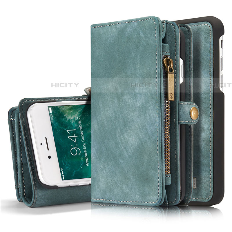 Funda de Cuero Cartera con Soporte Carcasa T03 para Apple iPhone 8