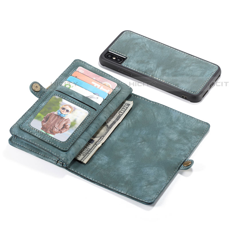 Funda de Cuero Cartera con Soporte Carcasa T03 para Apple iPhone Xs