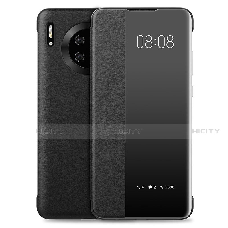 Funda de Cuero Cartera con Soporte Carcasa T03 para Huawei Mate 30 Negro