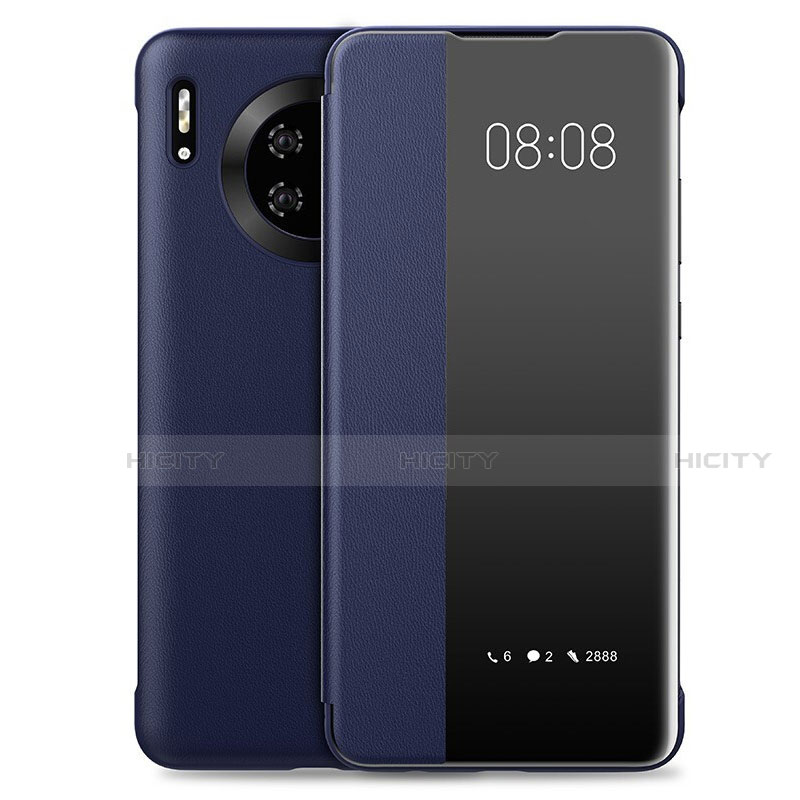 Funda de Cuero Cartera con Soporte Carcasa T03 para Huawei Mate 30E Pro 5G Azul