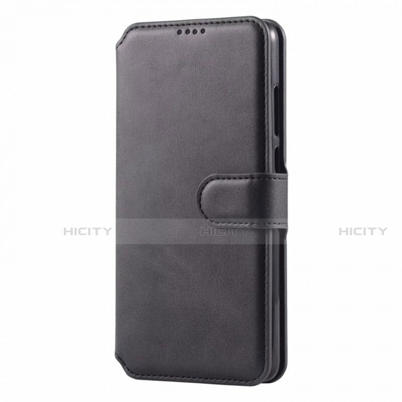 Funda de Cuero Cartera con Soporte Carcasa T03 para Huawei Nova 4e Negro