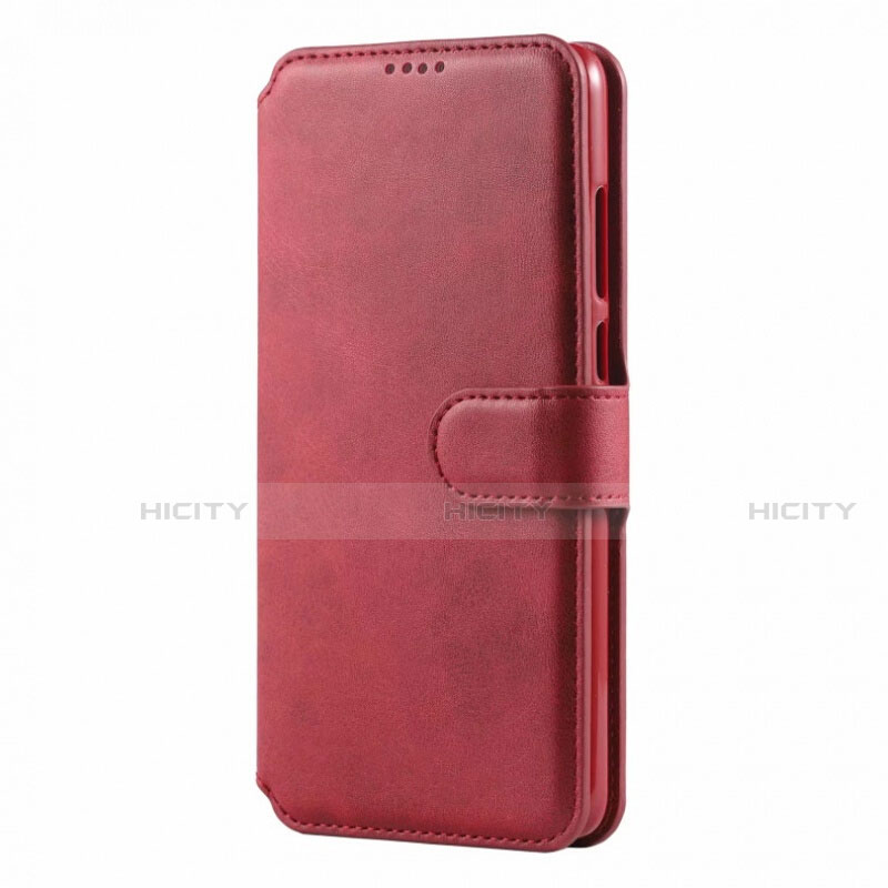 Funda de Cuero Cartera con Soporte Carcasa T03 para Huawei Nova 4e Rojo