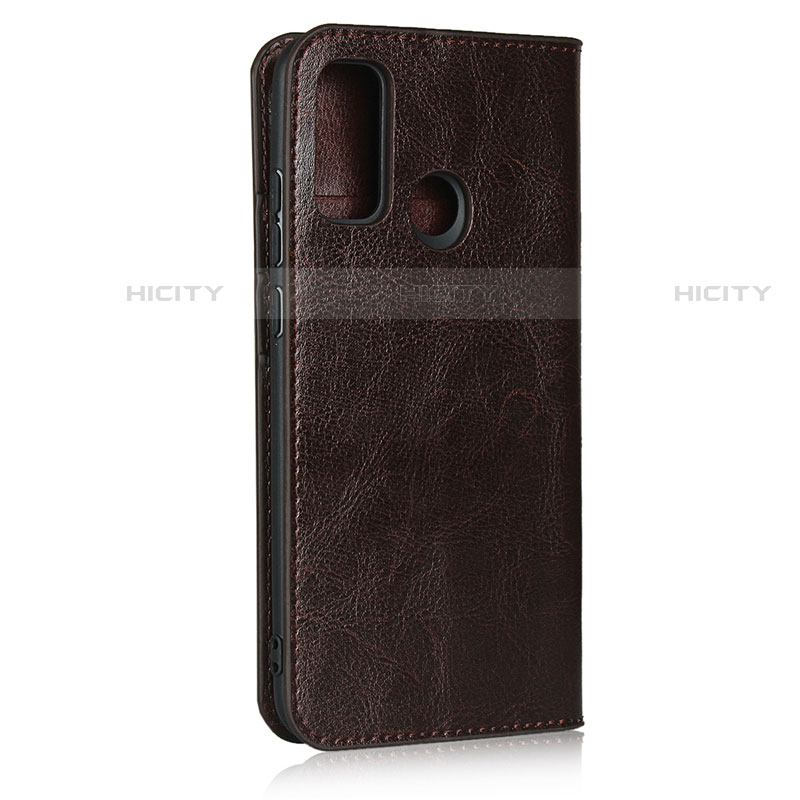 Funda de Cuero Cartera con Soporte Carcasa T03 para Huawei P Smart (2020) Marron