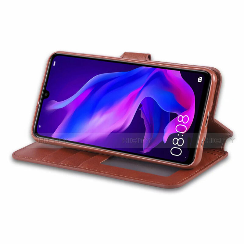 Funda de Cuero Cartera con Soporte Carcasa T03 para Huawei P30 Lite