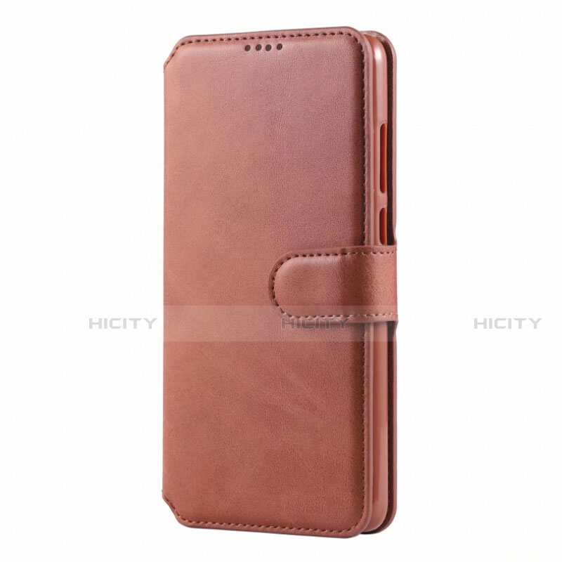 Funda de Cuero Cartera con Soporte Carcasa T03 para Huawei P30 Lite Naranja