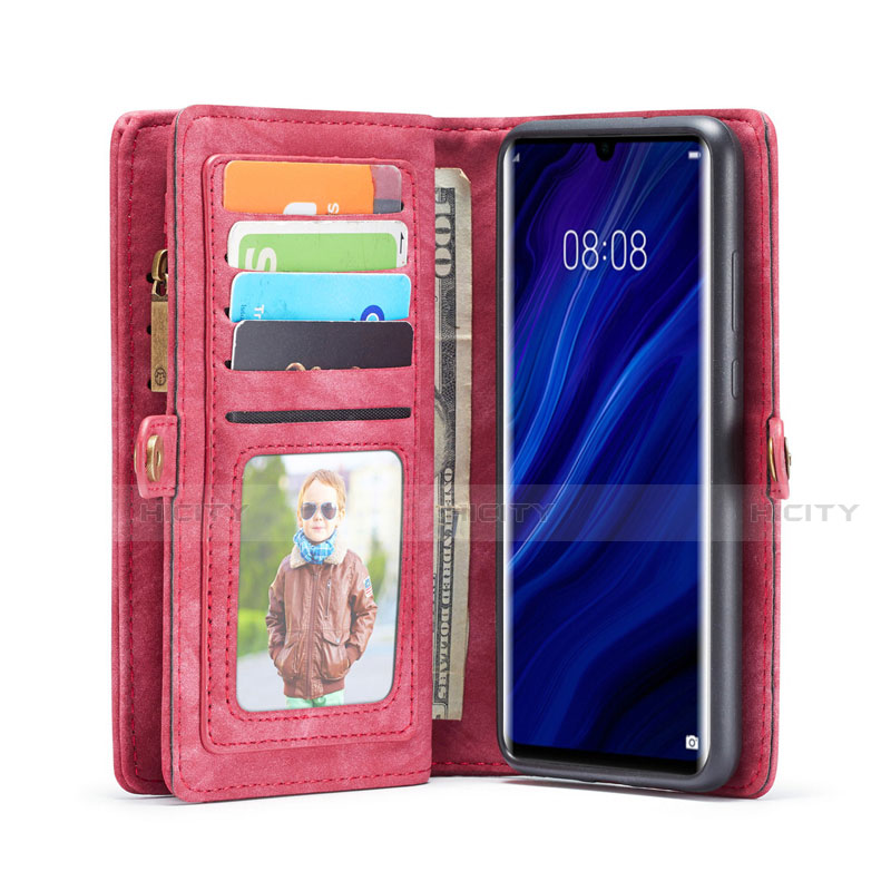 Funda de Cuero Cartera con Soporte Carcasa T03 para Huawei P30 Pro