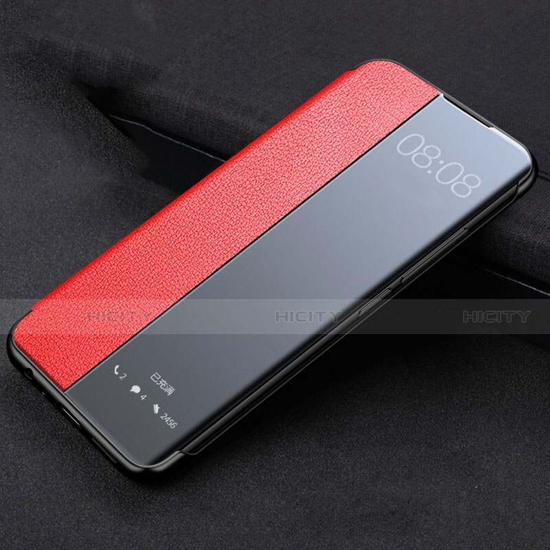 Funda de Cuero Cartera con Soporte Carcasa T03 para Huawei P40 Pro Rojo