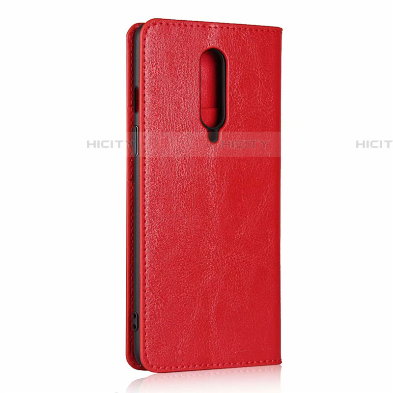 Funda de Cuero Cartera con Soporte Carcasa T03 para OnePlus 8 Rojo