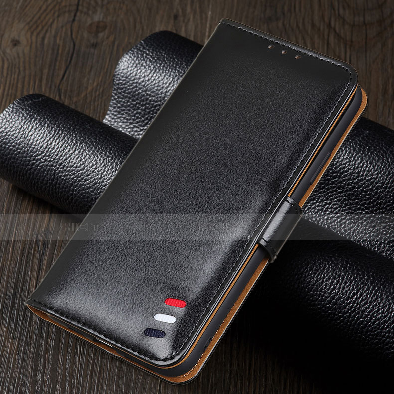 Funda de Cuero Cartera con Soporte Carcasa T03 para Oppo A92 Negro