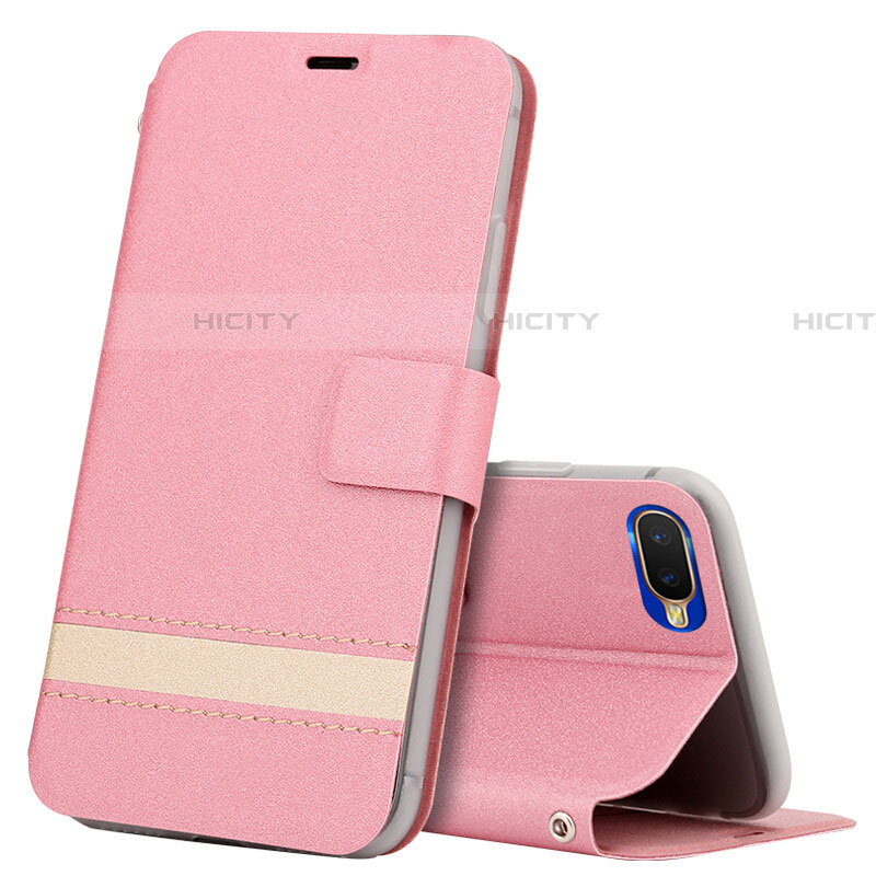 Funda de Cuero Cartera con Soporte Carcasa T03 para Oppo R17 Neo