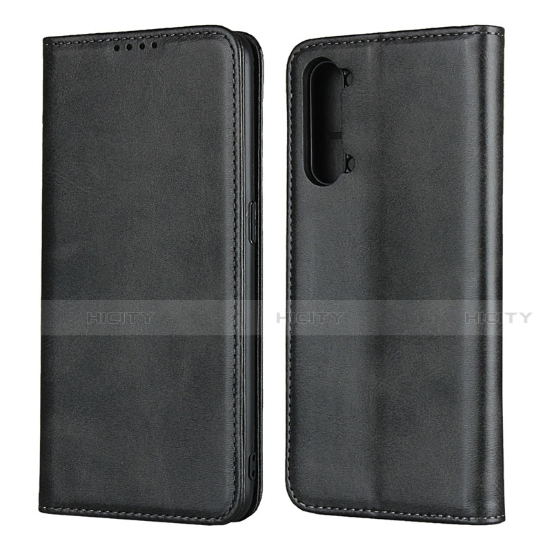 Funda de Cuero Cartera con Soporte Carcasa T03 para Oppo Reno3 Negro