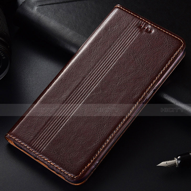 Funda de Cuero Cartera con Soporte Carcasa T03 para Samsung Galaxy Note 10 Plus Marron