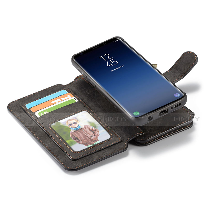 Funda de Cuero Cartera con Soporte Carcasa T03 para Samsung Galaxy S9