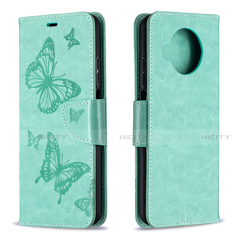 Funda de Cuero Cartera con Soporte Carcasa T03 para Xiaomi Mi 10i 5G Menta Verde