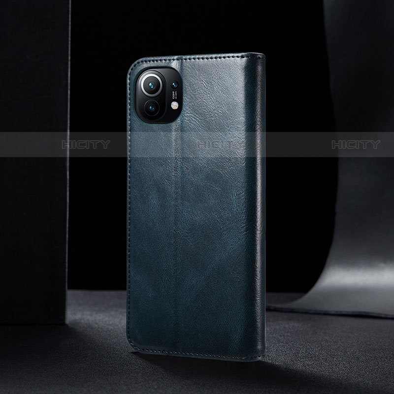 Funda de Cuero Cartera con Soporte Carcasa T03 para Xiaomi Mi 11 5G Azul