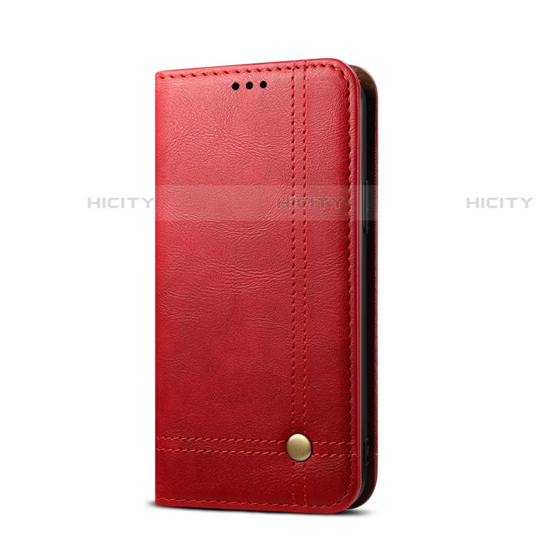 Funda de Cuero Cartera con Soporte Carcasa T03 para Xiaomi Redmi 9A Rojo