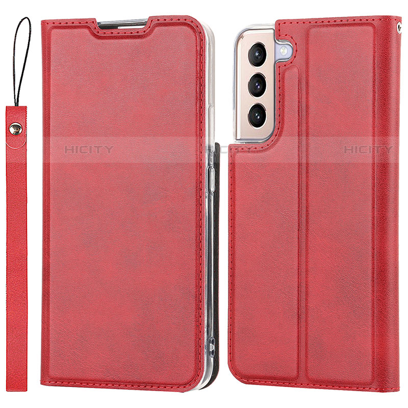 Funda de Cuero Cartera con Soporte Carcasa T03D para Samsung Galaxy S22 Plus 5G Rojo