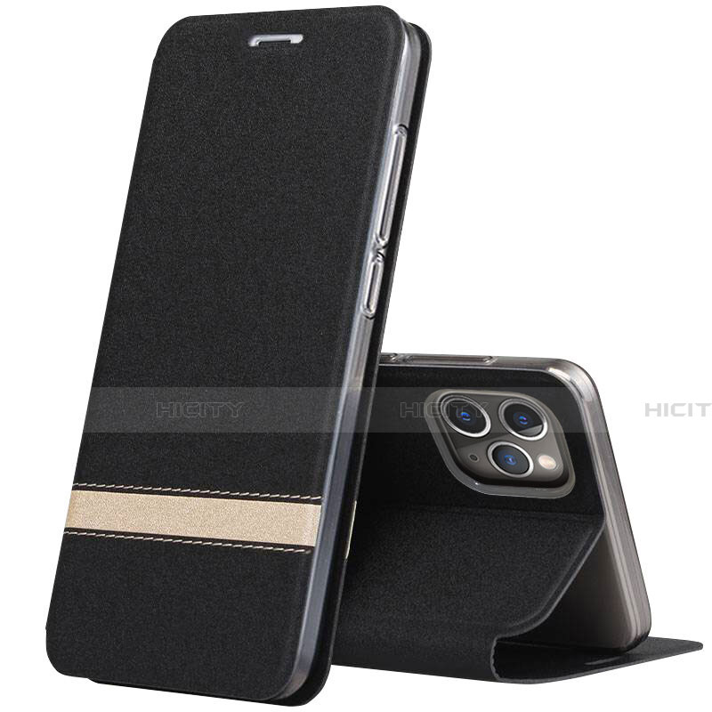 Funda de Cuero Cartera con Soporte Carcasa T04 para Apple iPhone 11 Pro Max Negro