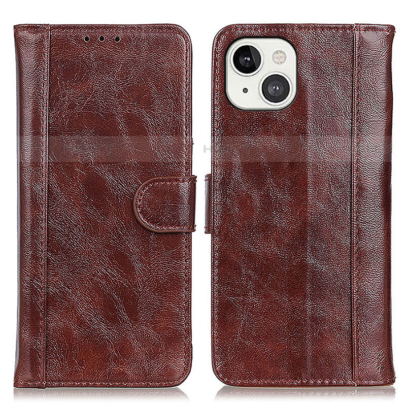 Funda de Cuero Cartera con Soporte Carcasa T04 para Apple iPhone 13