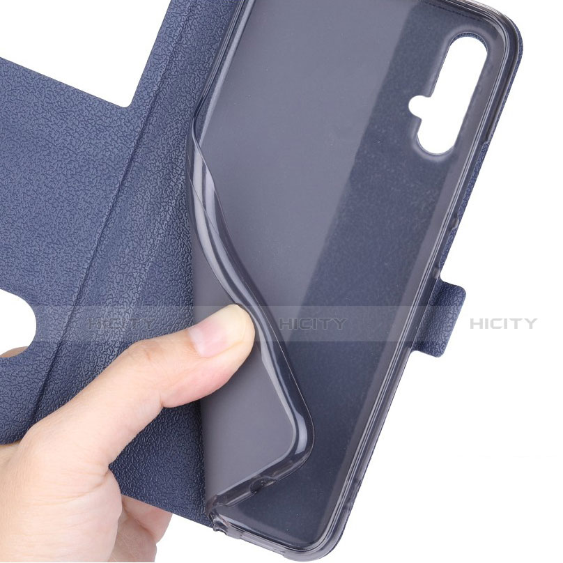 Funda de Cuero Cartera con Soporte Carcasa T04 para Huawei Honor 20S