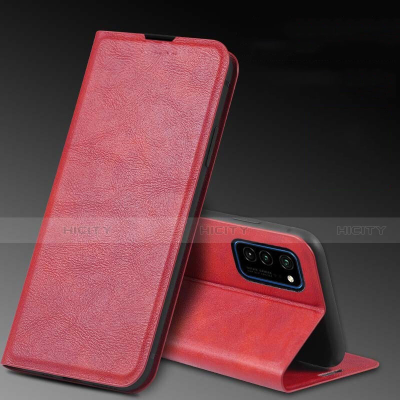 Funda de Cuero Cartera con Soporte Carcasa T04 para Huawei Honor View 30 Pro 5G Rojo