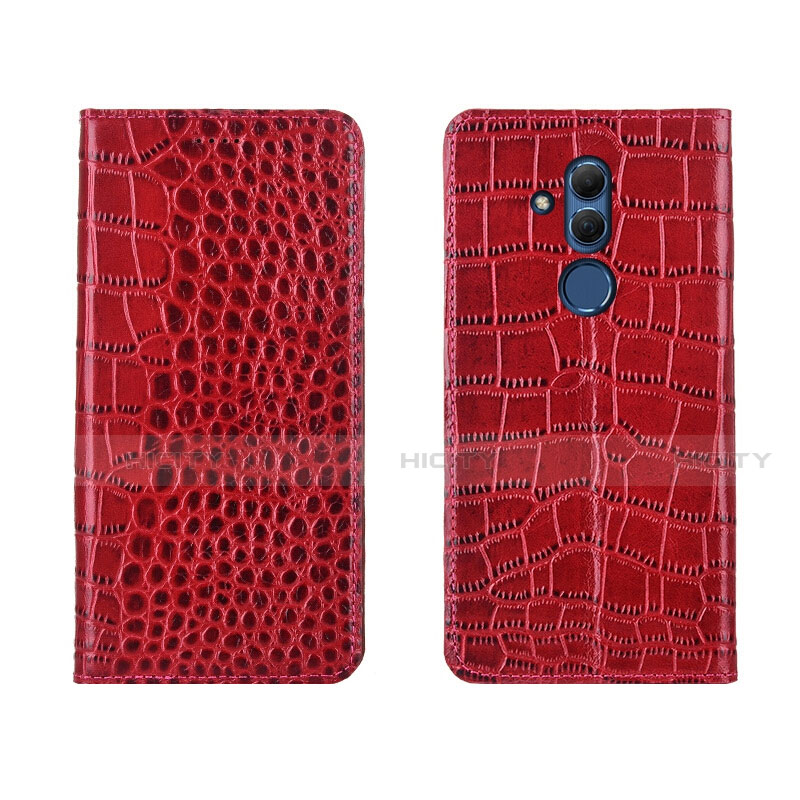 Funda de Cuero Cartera con Soporte Carcasa T04 para Huawei Mate 20 Lite Rojo