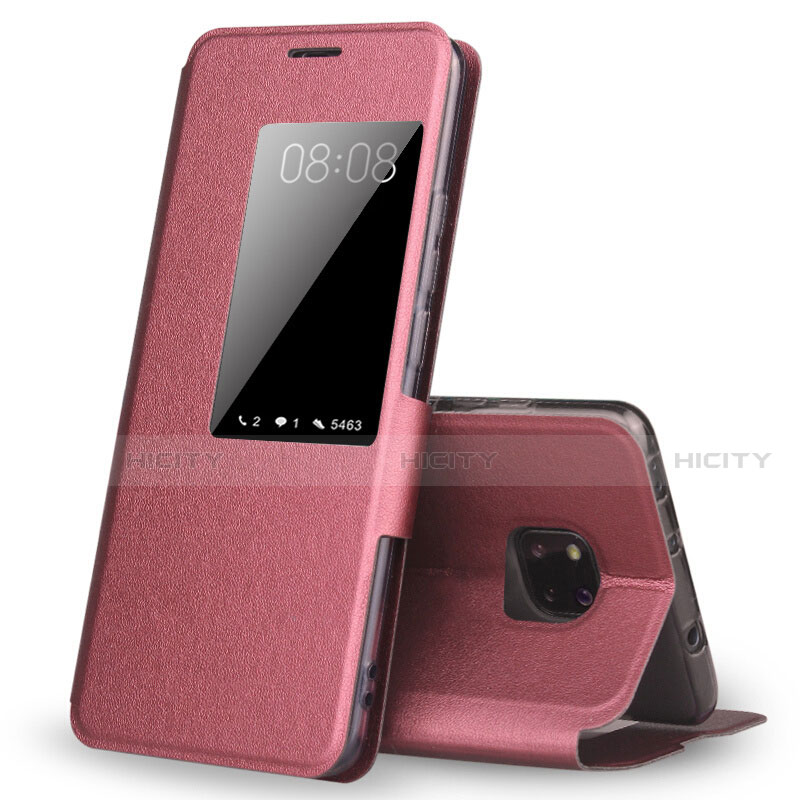 Funda de Cuero Cartera con Soporte Carcasa T04 para Huawei Mate 20 Pro Rosa