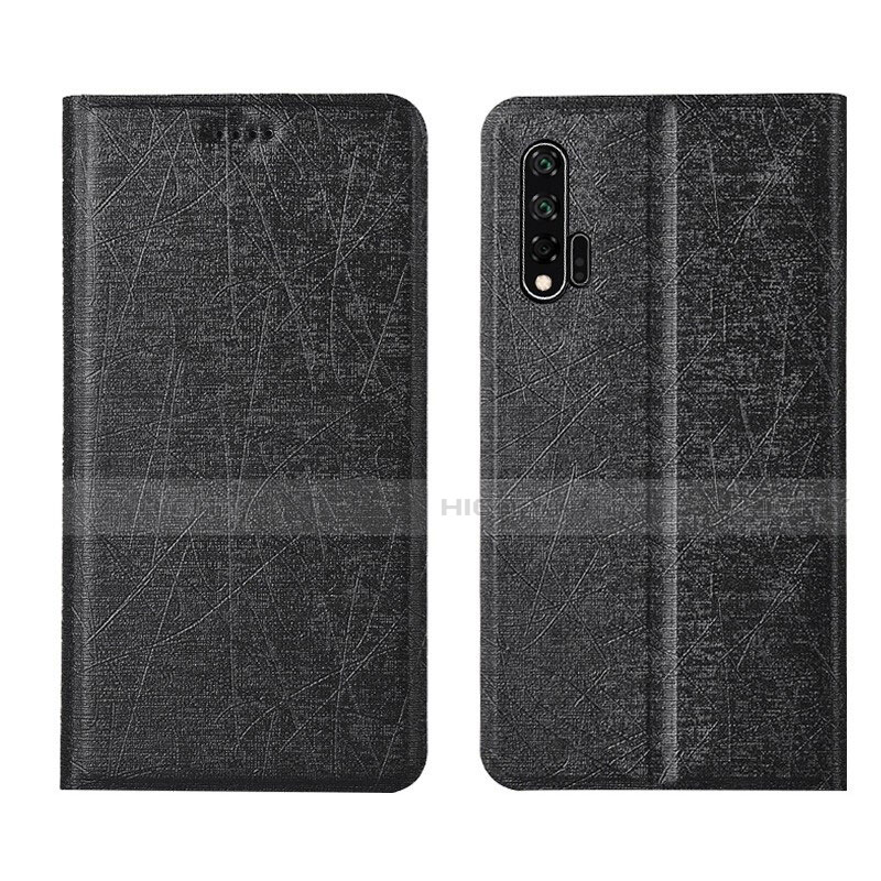 Funda de Cuero Cartera con Soporte Carcasa T04 para Huawei Nova 6 Negro