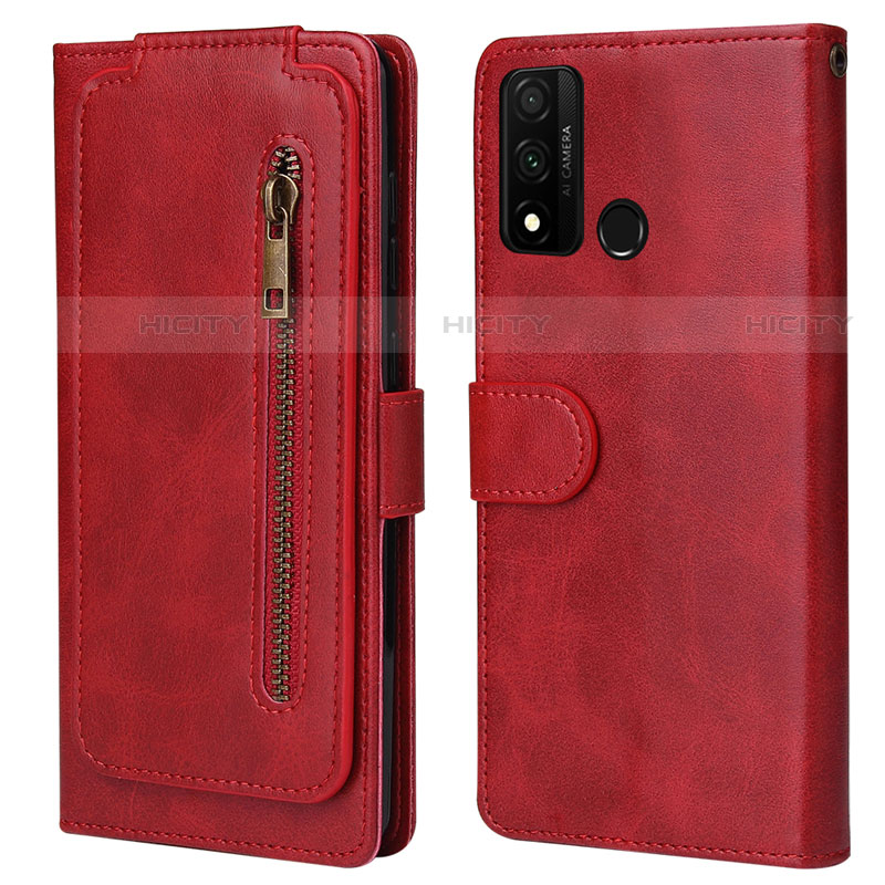 Funda de Cuero Cartera con Soporte Carcasa T04 para Huawei Nova Lite 3 Plus Rojo