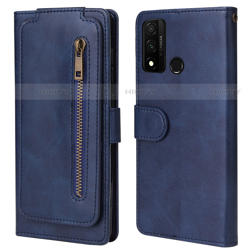 Funda de Cuero Cartera con Soporte Carcasa T04 para Huawei P Smart (2020) Azul