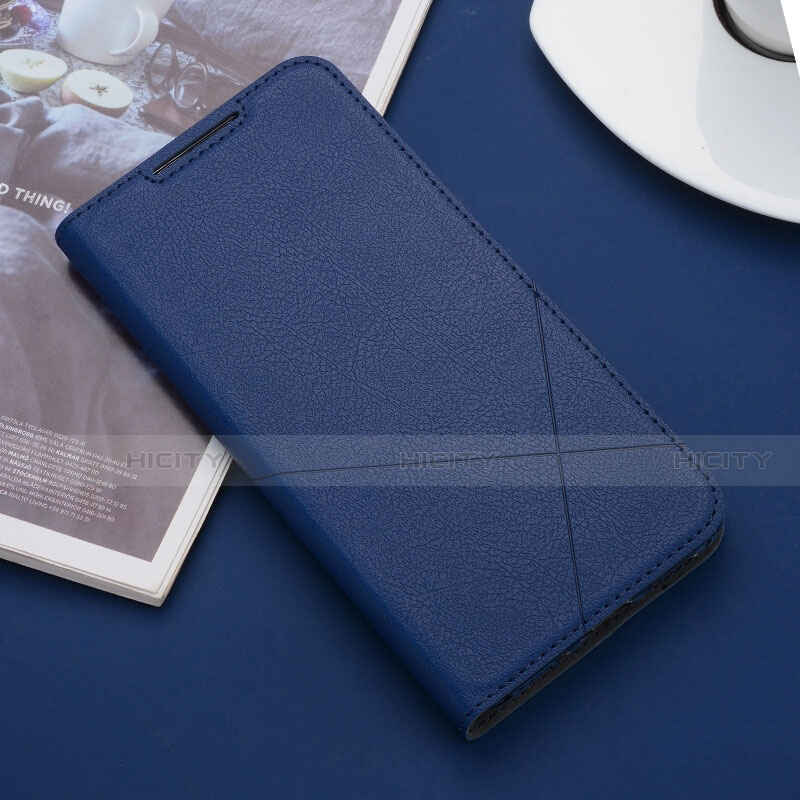 Funda de Cuero Cartera con Soporte Carcasa T04 para Huawei P20 Lite (2019) Azul