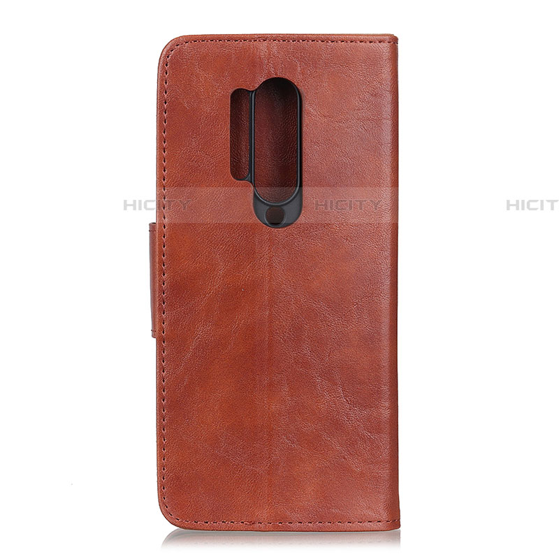 Funda de Cuero Cartera con Soporte Carcasa T04 para OnePlus 8 Pro Marron