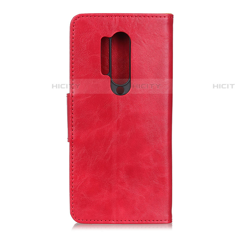 Funda de Cuero Cartera con Soporte Carcasa T04 para OnePlus 8 Pro Rojo