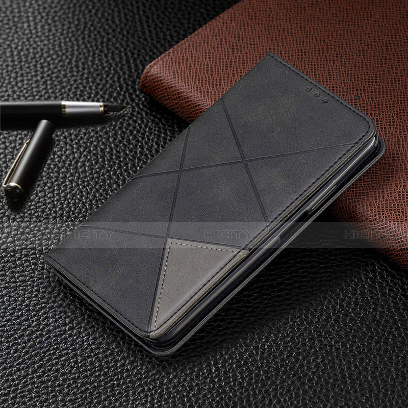 Funda de Cuero Cartera con Soporte Carcasa T04 para Oppo Find X2 Pro Negro