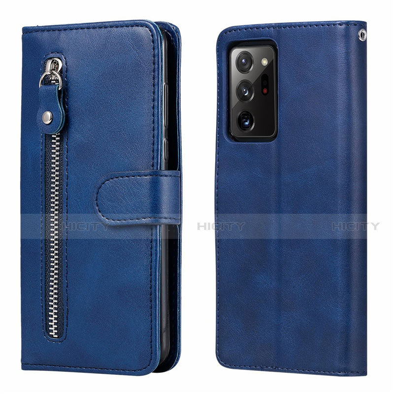 Funda de Cuero Cartera con Soporte Carcasa T04 para Samsung Galaxy Note 20 Ultra 5G Azul